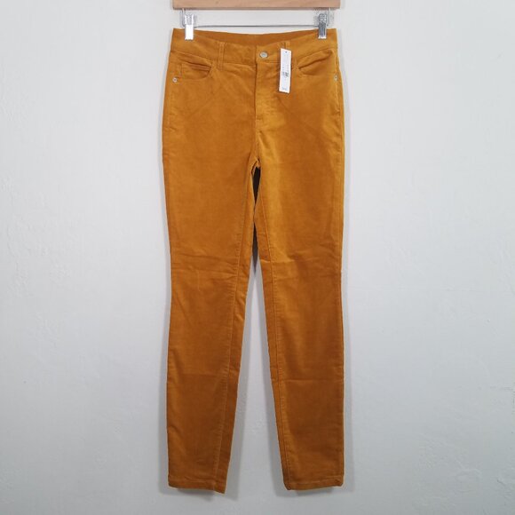 NWT Soho New York & Company Corduroy Stretch Pants Size 4 - Picture 1 of 7